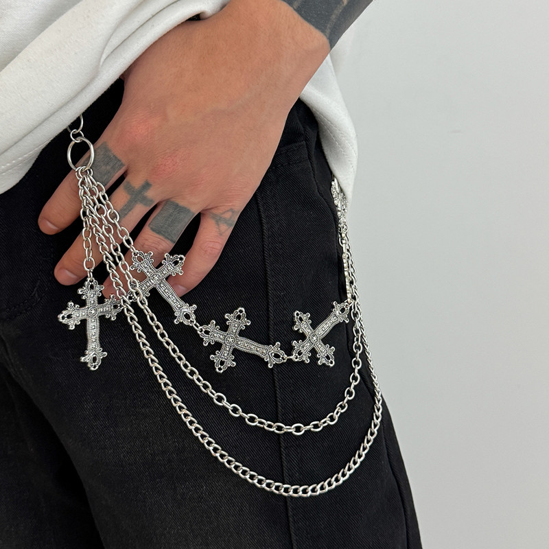 Men Accessories Chain - Fashion Punk Metal Pants Chain Hip
