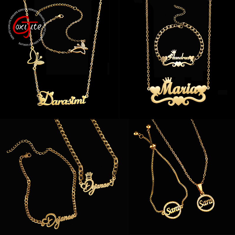 Men Accessories Bracelet - Goxijite Customize Name Necklace A Set
