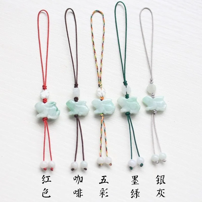 Men Accessories Chain - Customization Natural Emerald Chinese Rabbit DIY