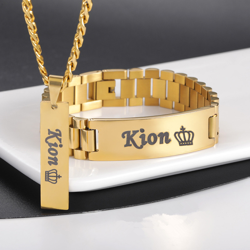 Men Accessories Bracelet - Custom Men Name Necklace Big Bangle