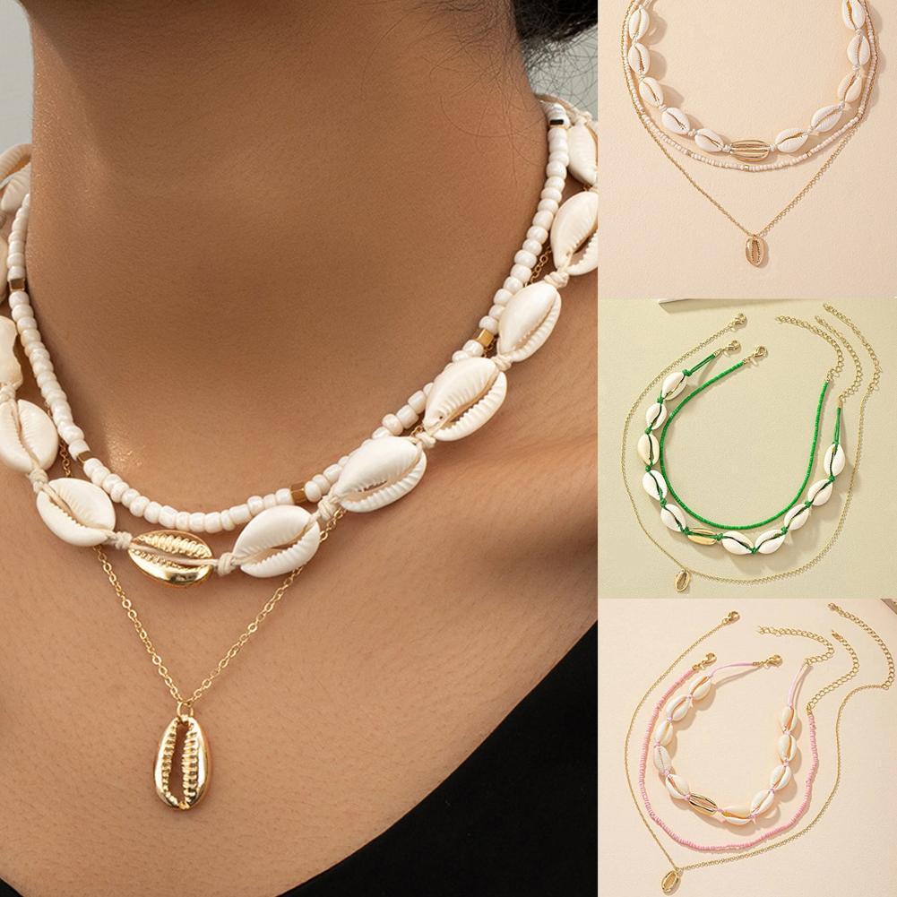 Boho Acrylic Shell Choker With - Men'S Vacation Accessories ulasan dan harga