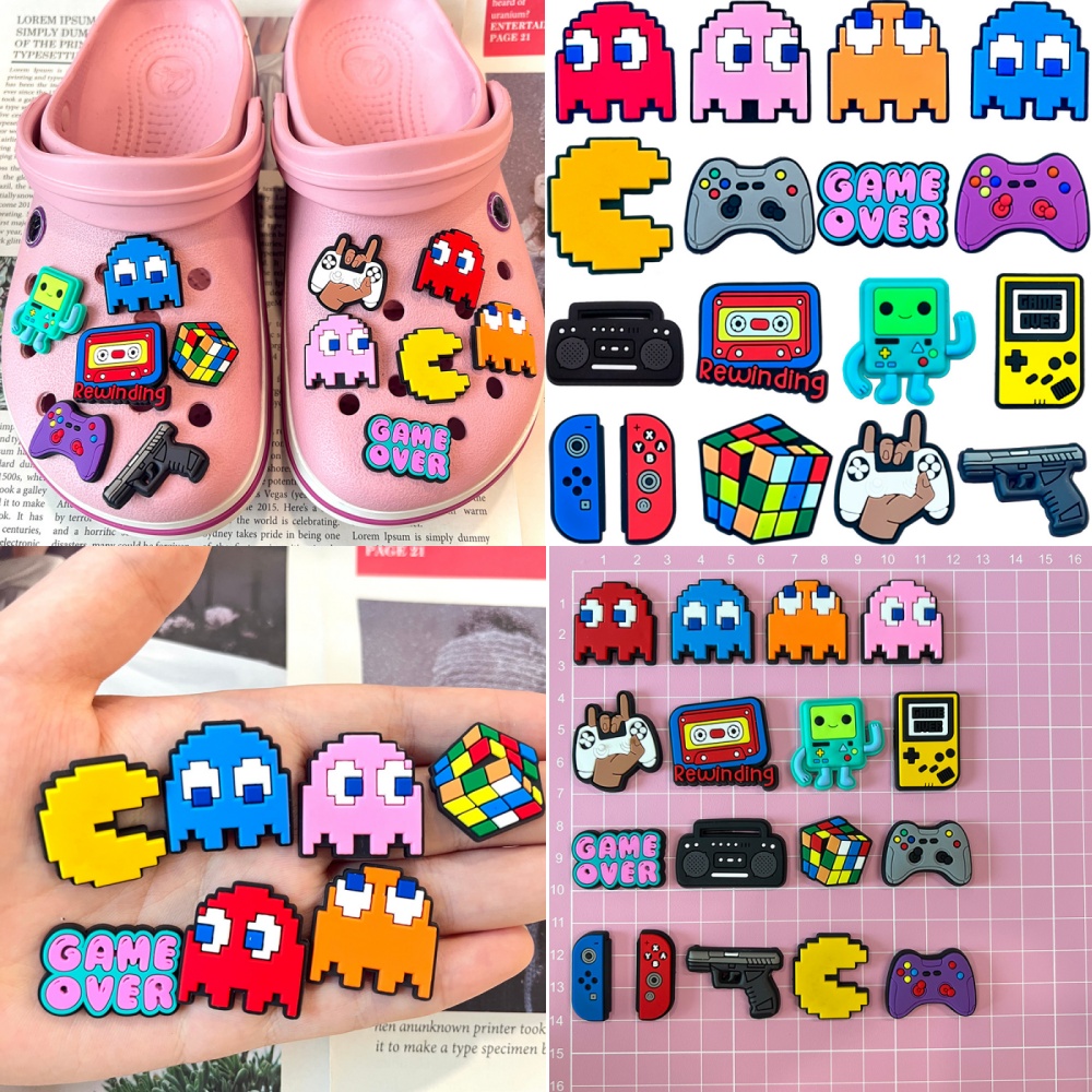 17PCS Pac-Man shoe charms for  - Men'S Accessories Crocs ulasan dan harga