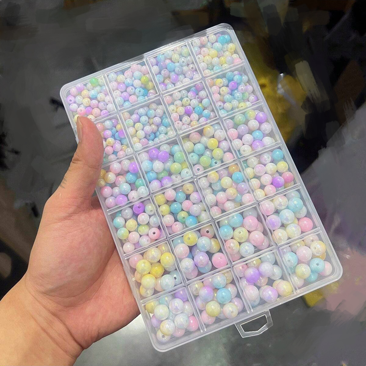 800pcs/24 grid set box 6mm/8mm - Men Accessories Bracelet ulasan dan harga