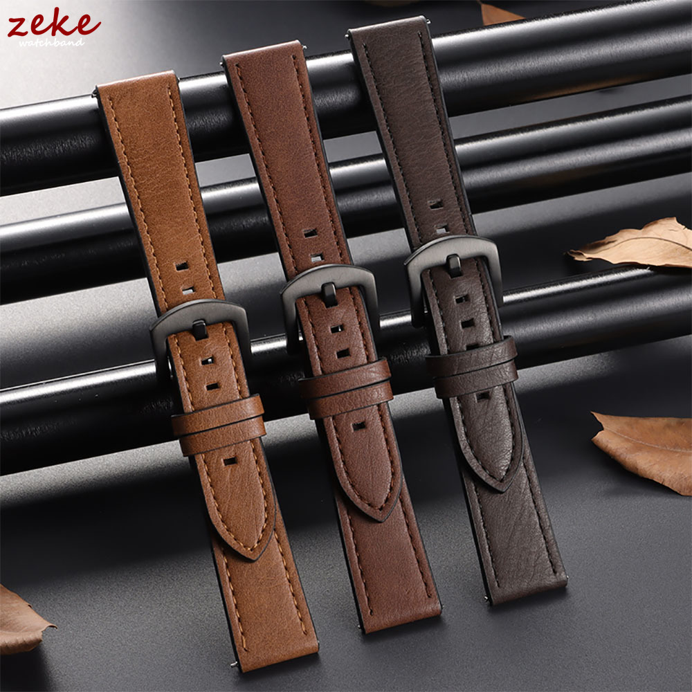 20/22mm Leather Strap Watchban - Men'S Accessories New Balance ulasan dan harga