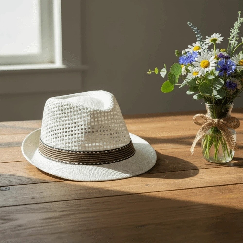 Short Brim Men Panama Hat Brea - Men'S Accessories Fashion ulasan dan harga