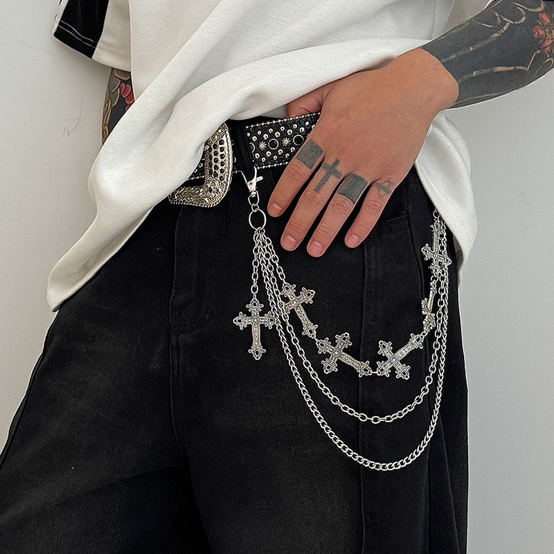 Fashion Punk Metal Pants Chain - Men Accessories Chain ulasan dan harga