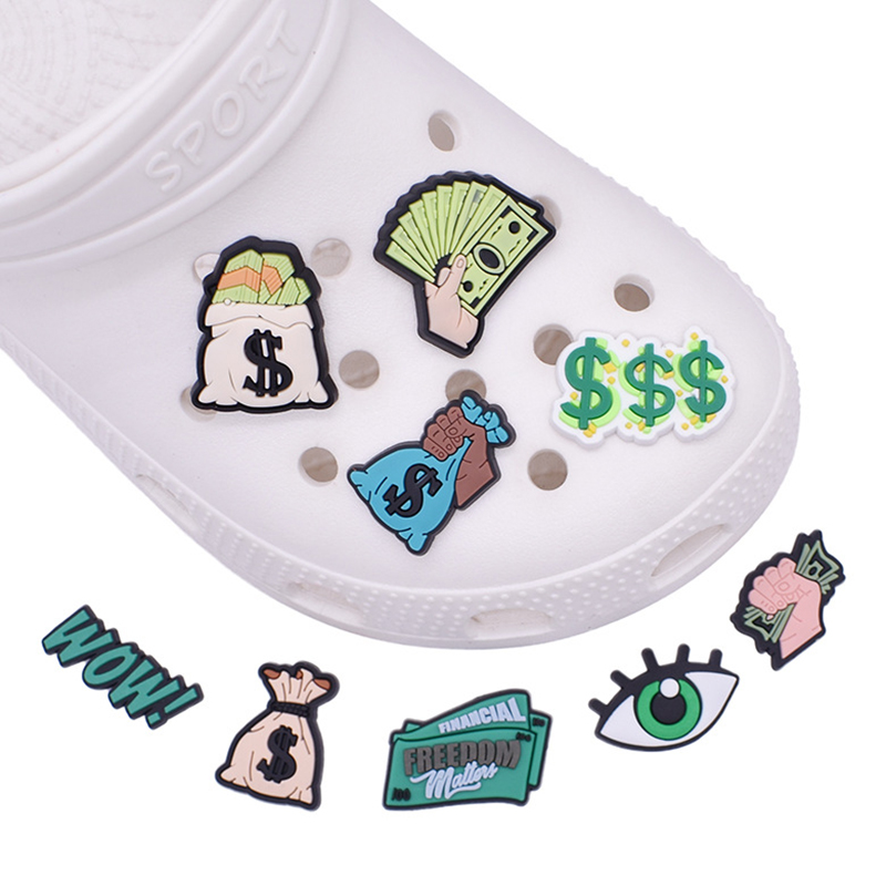 Hot 1pcs Money Shoe Charms for - Men'S Accessories Crocs ulasan dan harga