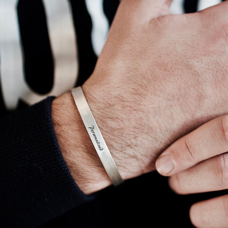 4MM To 8MM Free Engraving Cuff - Men Accessories All ulasan dan harga