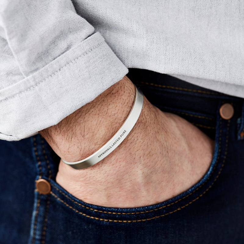 4MM To 8MM Free Engraving Cuff - Men Accessories All ulasan dan harga