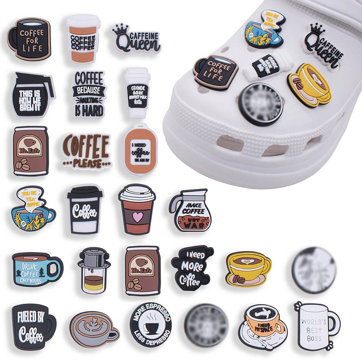 22pcs PVC Shoe Charms for Croc - Men'S Accessories Crocs ulasan dan harga