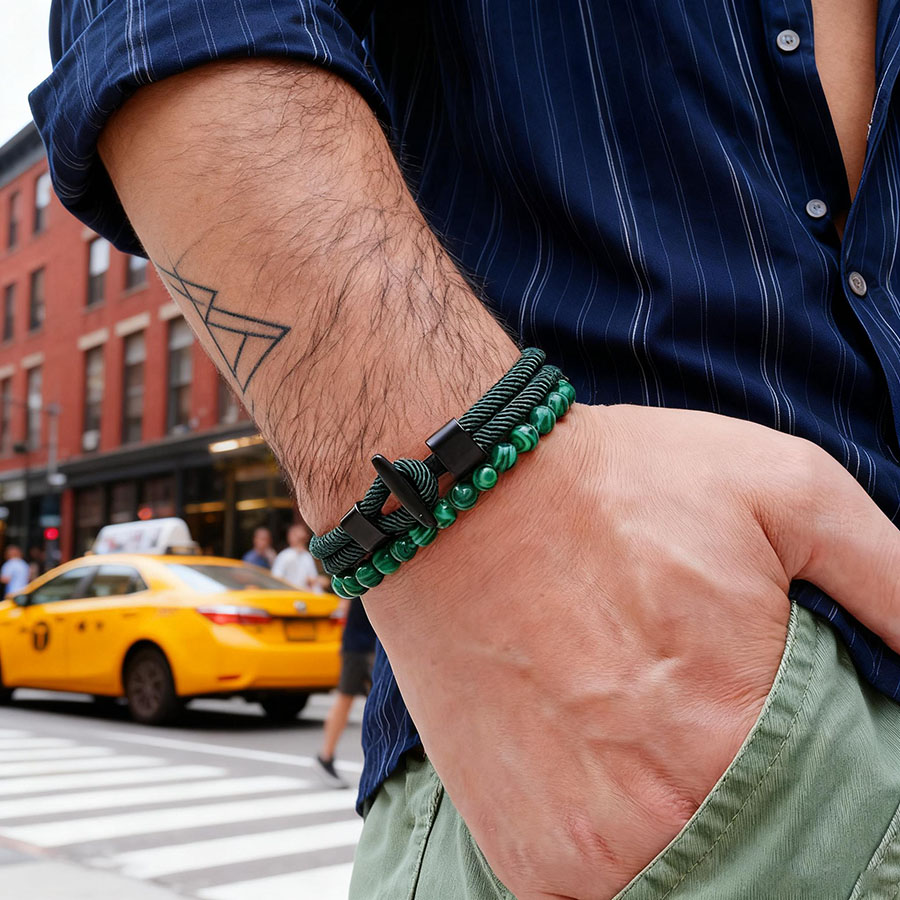 Unique Anchor 2Pcs Man Bracele - Men'S Vacation Accessories ulasan dan harga