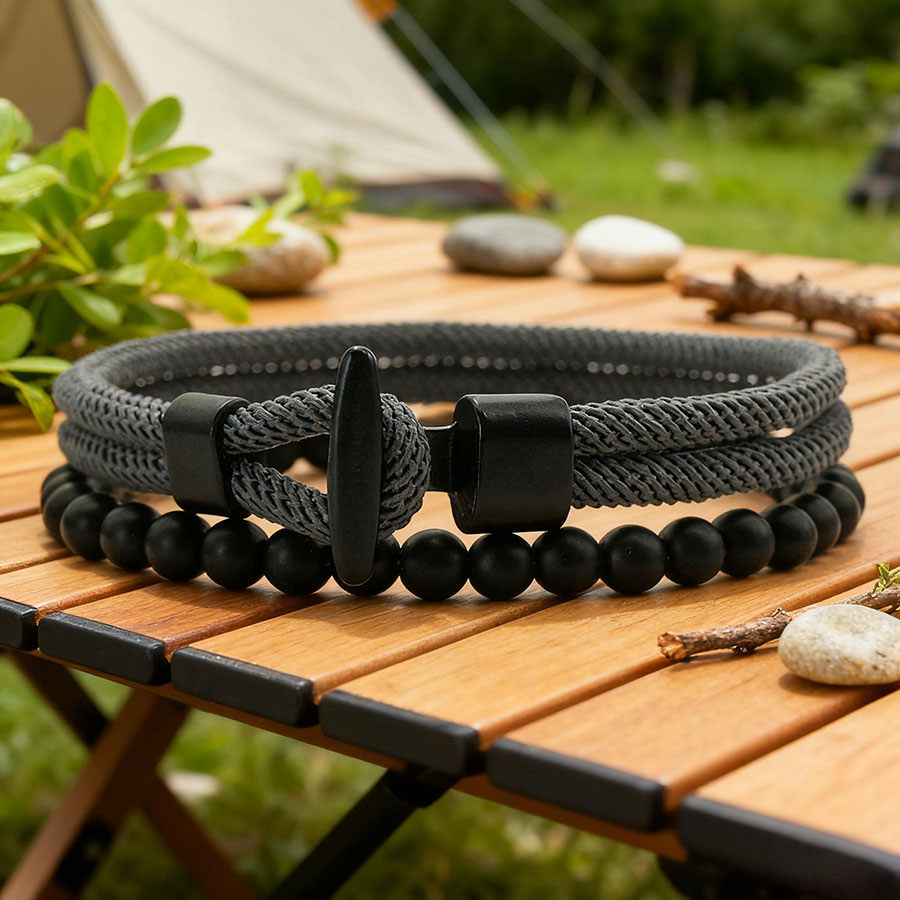 Unique Anchor 2Pcs Man Bracele - Men'S Vacation Accessories ulasan dan harga