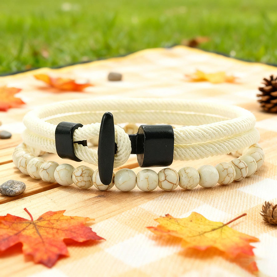 Unique Anchor 2Pcs Man Bracele - Men'S Vacation Accessories ulasan dan harga