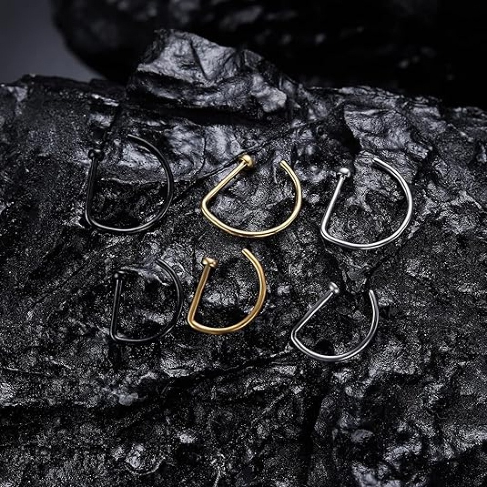4 Pack Non Piercing D-Shaped N - Men Accessories Collection ulasan dan harga