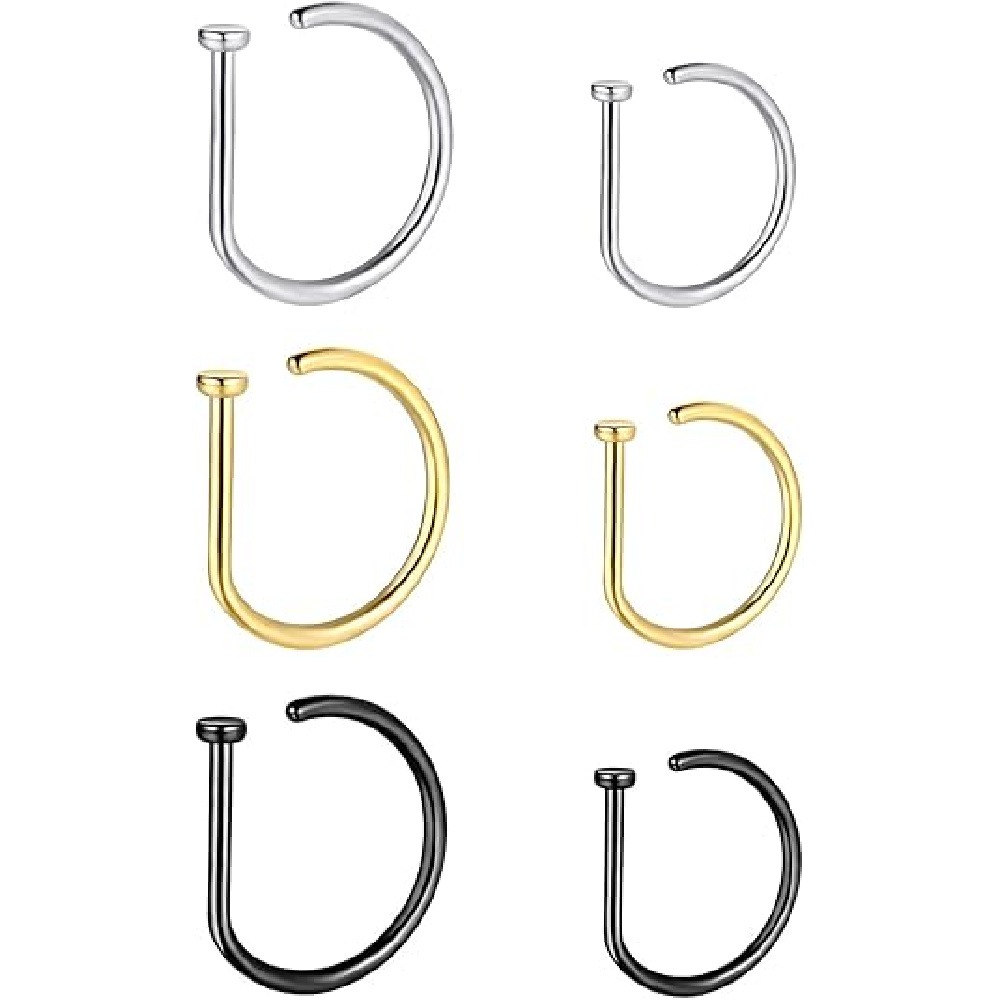 4 Pack Non Piercing D-Shaped N - Men Accessories Collection ulasan dan harga