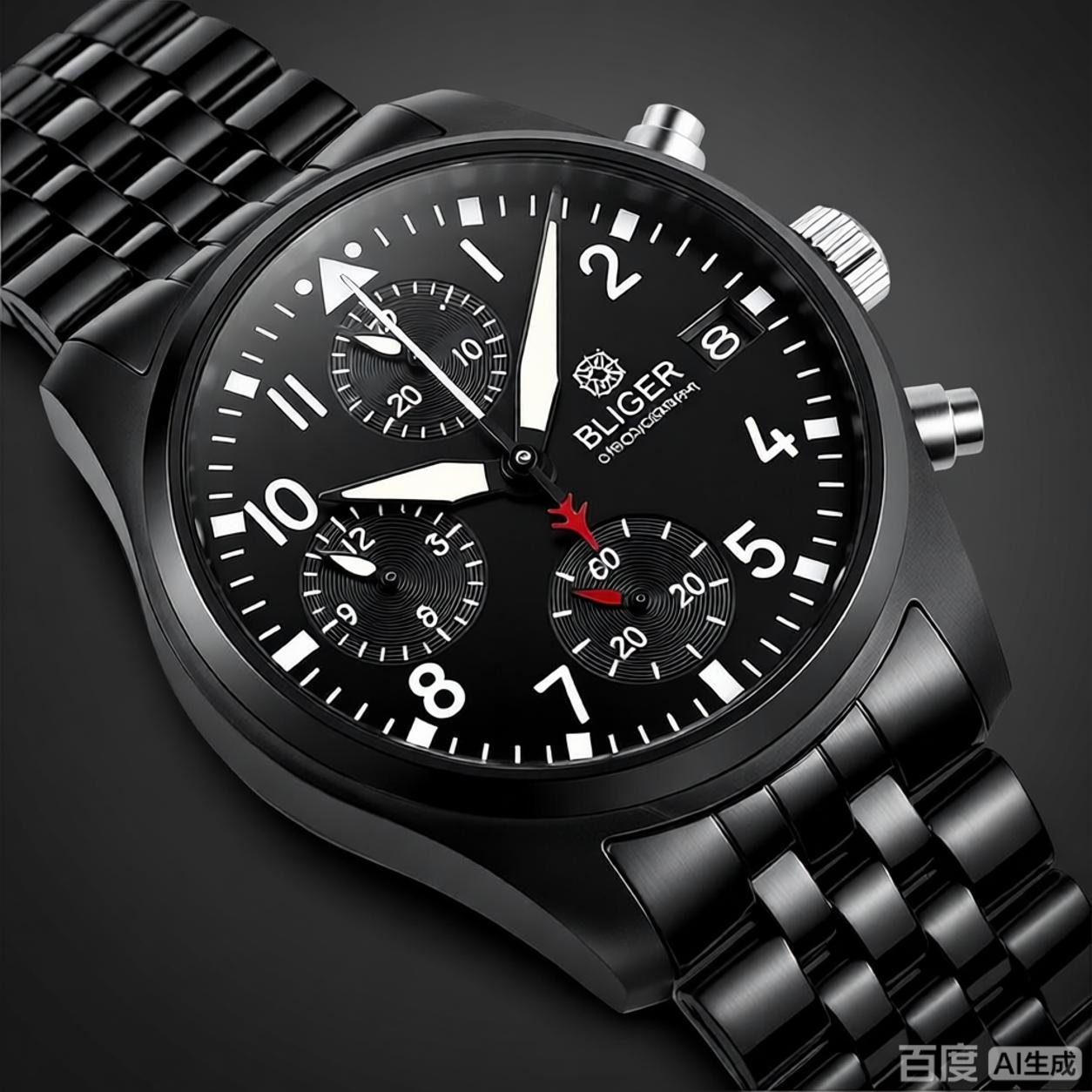 BLIGER Full Black Brushed 38mm - Men Accessories Bracelet ulasan dan harga