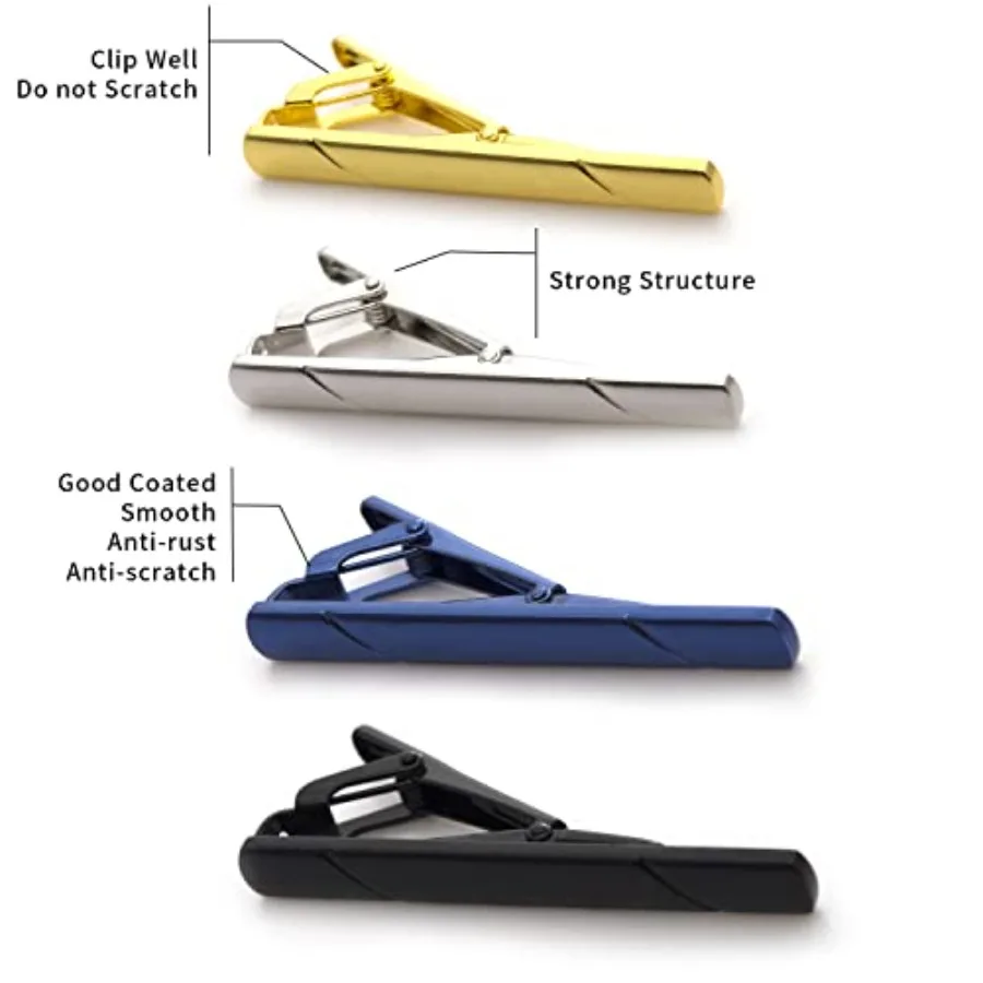 4Pcs Tie Clips For Men Tie Bar - Men'S Accessories Fashion ulasan dan harga
