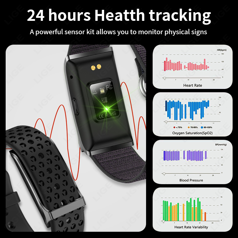 LIGE 100+ Sport Fitness Tracke - Men Accessories Bracelet ulasan dan harga