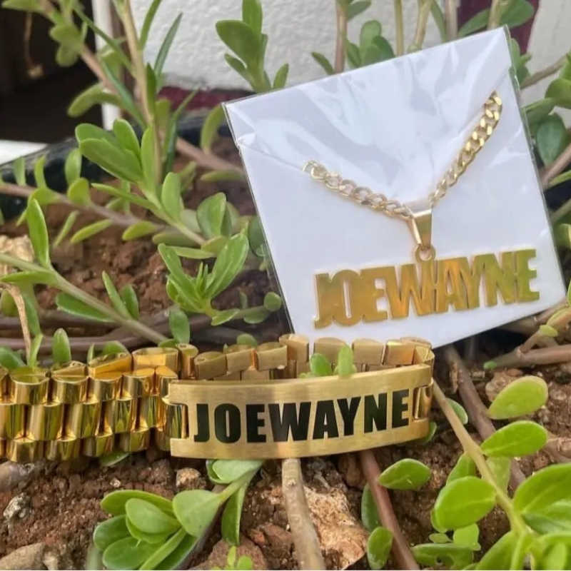 Custom Men Name Necklace Big B - Men Accessories Bracelet ulasan dan harga