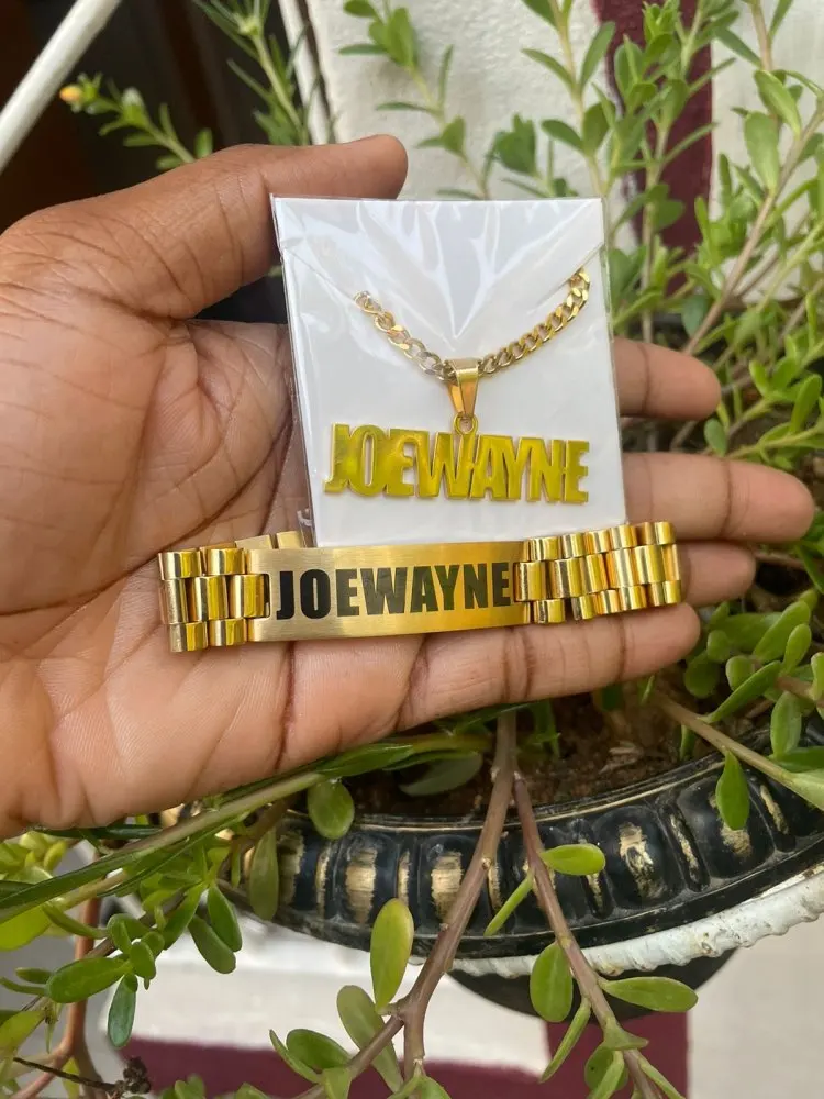 Custom Men Name Necklace Big B - Men Accessories Bracelet ulasan dan harga
