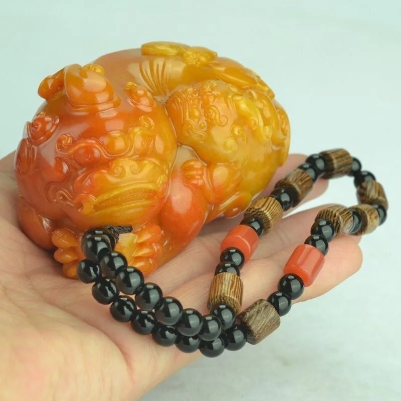 Natural Huang Longyu Pixiu Pen - Men Accessories Chain ulasan dan harga