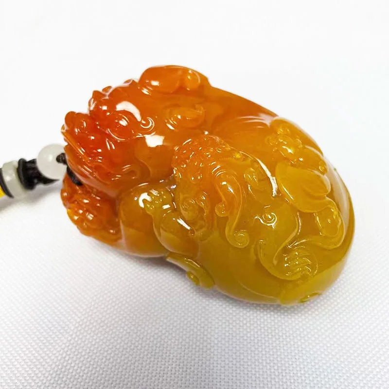Natural Huang Longyu Pixiu Pen - Men Accessories Chain ulasan dan harga