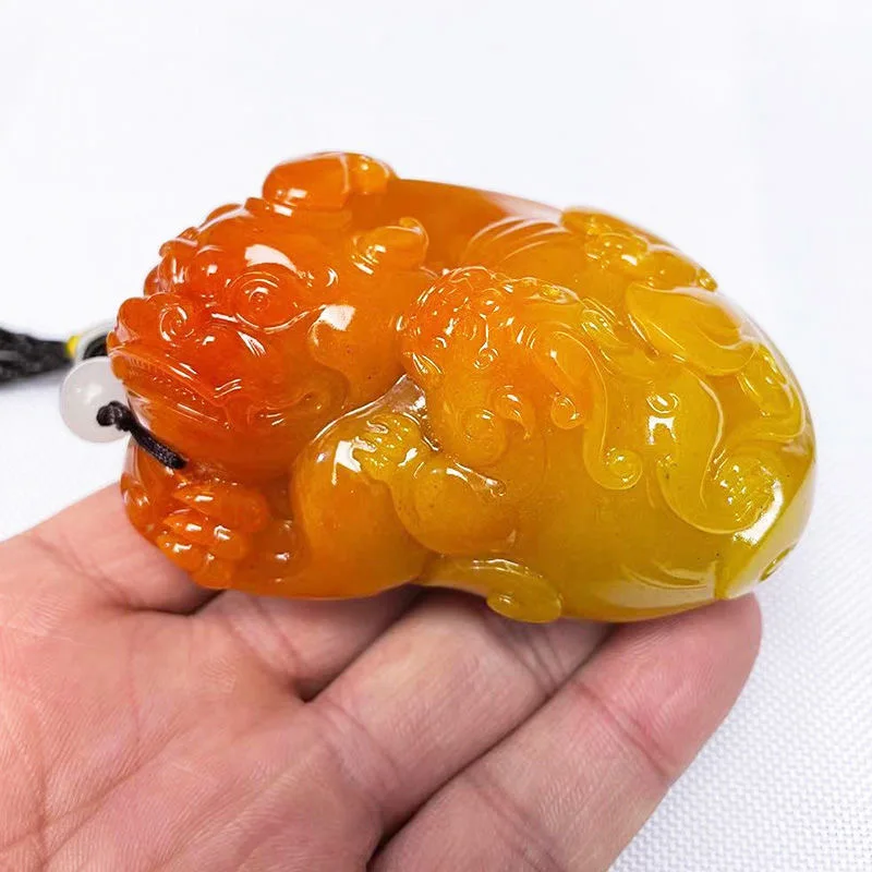 Natural Huang Longyu Pixiu Pen - Men Accessories Chain ulasan dan harga
